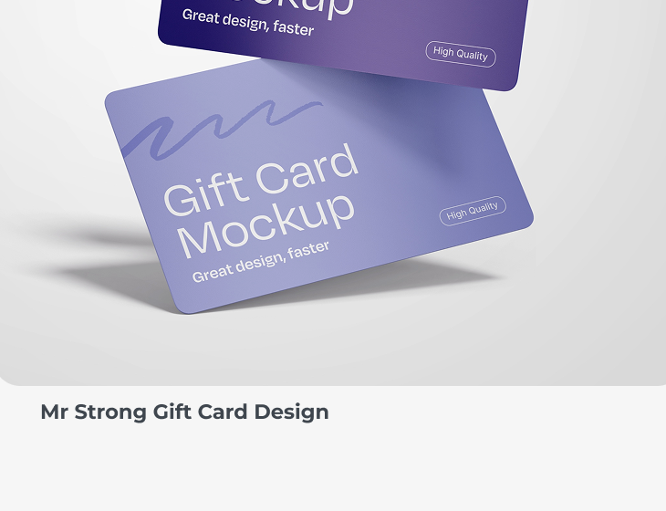 Mr Strong Gift Card Design